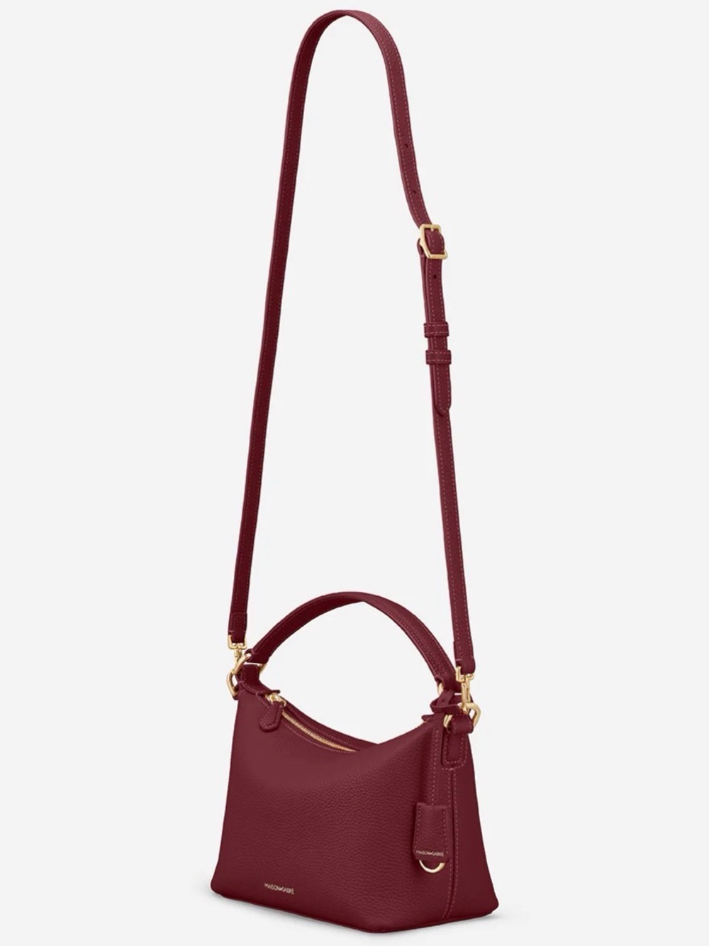 AUTH Maison de Sabre The Small Soft Hobo Plum Red (Wine/Burgundy) - Picture 8 of 10